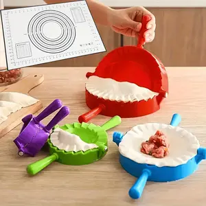 4Pcs/Set Dumpling Maker Kit,Mold Ravioli,Empanadas,Momos,Gyozas,Pot Stickers,Jamaican Beef Patties,Pierogi and Calzones-Wonton Dough Press and Pasta Making Tools Kitchen Stainless