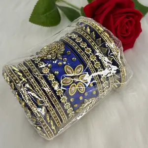 Desi Velvet Bangles Set with Kadas