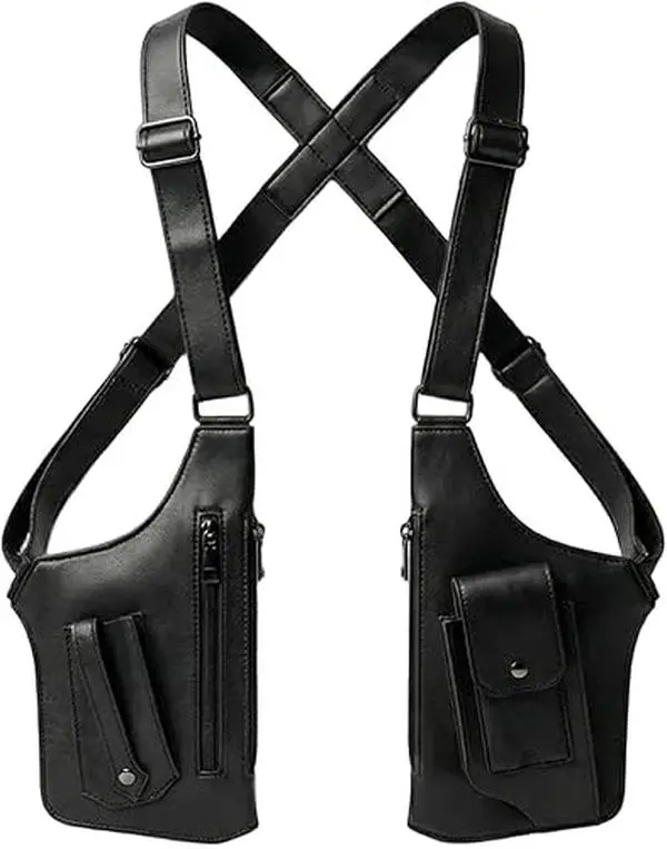 Patterned Multi-Functional Stylish Vest Bag for Men & Women, Outdoor Hiking Waist Pack with Spacious Practical Pockets, Ideal for Hiking, Cycling
