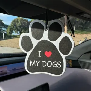 Fun Dog Paw Design Car Air Freshener, Car Diffuser, Car Fragrance, Natural Essential Oils, Long-Lasting Scent 60-90 Days, Suitable for Home, Closet, Bathroom