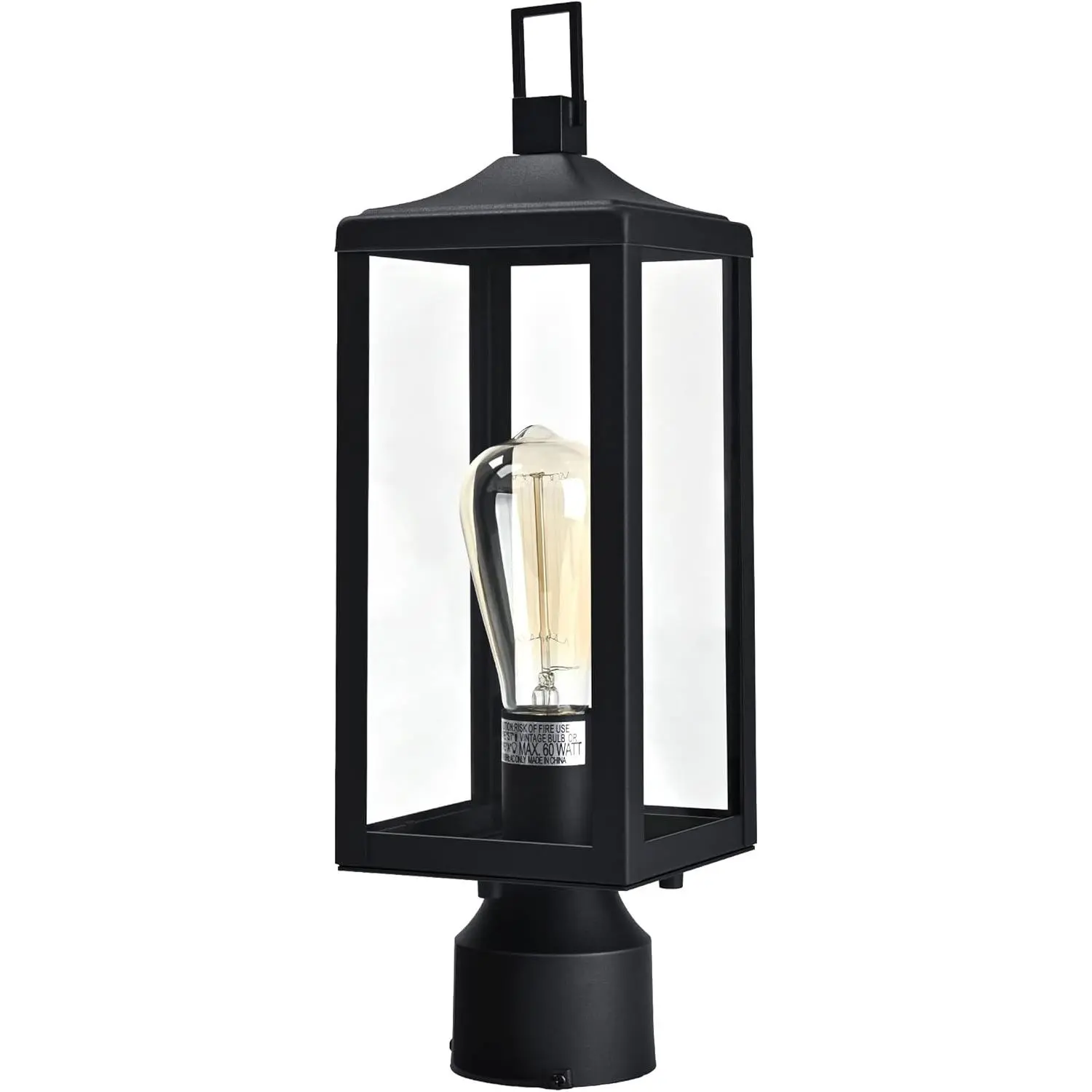 17 Inch Outdoor Lamp Post Light Fixture, Exterior Pillar Lights Post Sconce for Residential Sidewalk Pier Mount Outdoor Light, E26