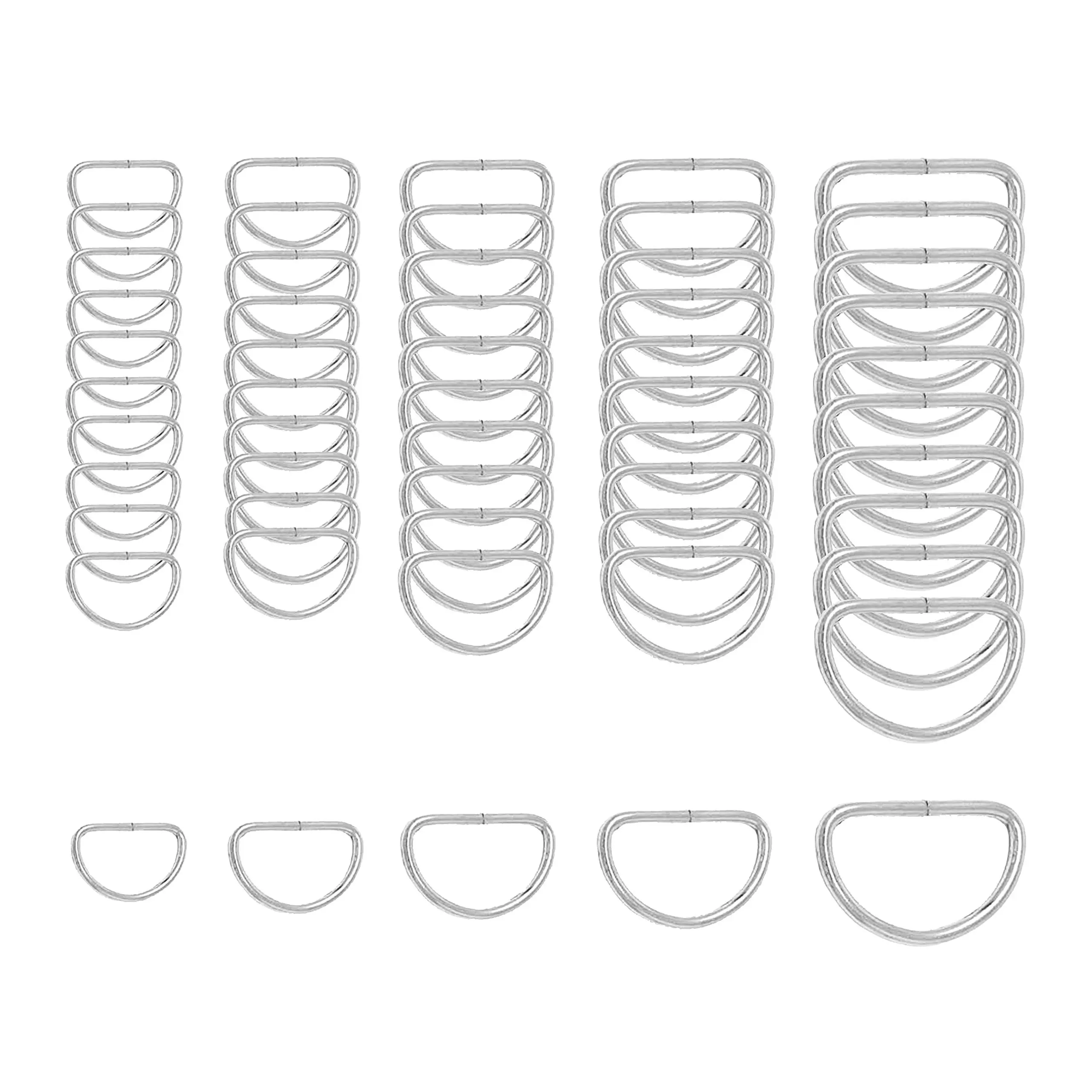 Mandala Crafts Heavy Duty Metal D Rings for Purse, Luggage, Backpack, Sewing, Keychain, Harness, Belt, Leash, Dog Collar, Hanging