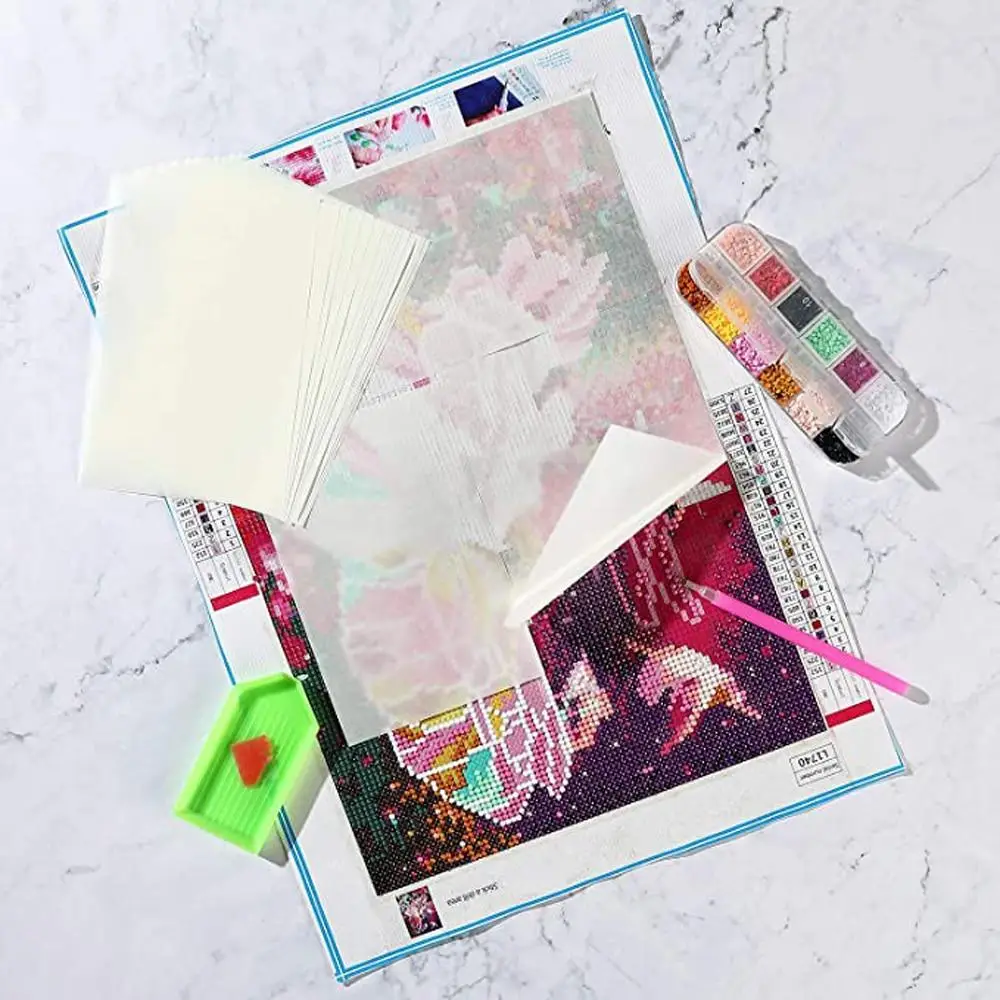 Diamond Arts Colorful Painting Release Paper, 20pcs Diamond Art Paper, Double-Sided Non-Stick Replacement Cover Sheets, 5D Diamond Arts Painting Acces