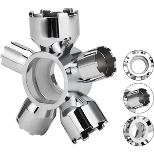 Upgraded Metal 10-in-1 Faucet Aerator Tool - Professional Grade Aerator Removal Key, Fits M16.5-M28 Sizes & TT/TF/STD Aerator Types, Heavy-Duty Tool for  Plumbing Maintenance & Repairs