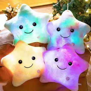 Light Up Pentagram Plush Cushion, Glowing Star Stuffed Dolls, Luminous Plush Toys, Soft Plush Dolls, Party Favors, Party Decoration, Holiday Favors, Home Decoration (Without Battery), Room Decoration, Kids, Soft Stuffed Animals, Huggable Stuffed Animal