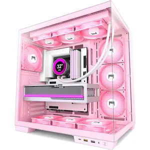 H1  ATX PC Case - Pre-Installed with 7 PWM ARGB Fans - Dual Cavity Mid-Tower PC Gaming Case - with Type-C - Can Hold up to 3X 360mm heatsinks simultaneously (, H1)