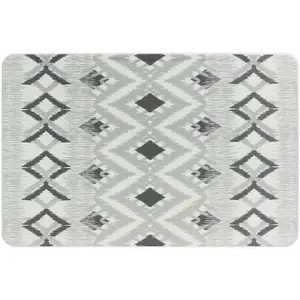 Grey Quick-Dry Diatomite Stone Bath Mat, Non-Slip Water Absorbent Bathroom Floor Mat for Shower, Tub and Sink Area