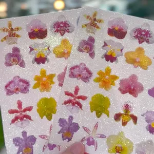 Glitter Orchid Sticker Sheet