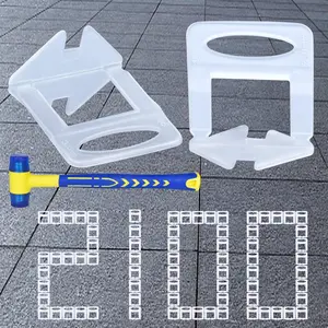 Tile Leveling System Clips Spacers Tile Leveler Clips DIY Tile Leveler Spacers 2100 Pcs 1/8" (3mm) for Tile and Stone Installation (2100 1/8")