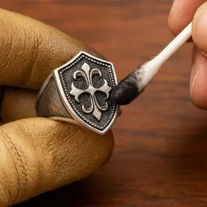 JSP Silver Oxidizer – 8 oz (Instant Black Patina Solution for Silver, Gold, Copper & Bronze)