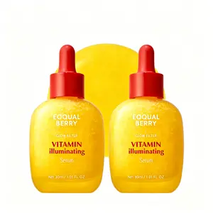 2pcs EQQUALBERRY Vitamin IlluminatingSerum -BrighteningVitamin C Serum withNiacinamideIStrengthensskinbarrierlHydrates using Ceramide andHyaluronicAcid,1.01oz/30ml