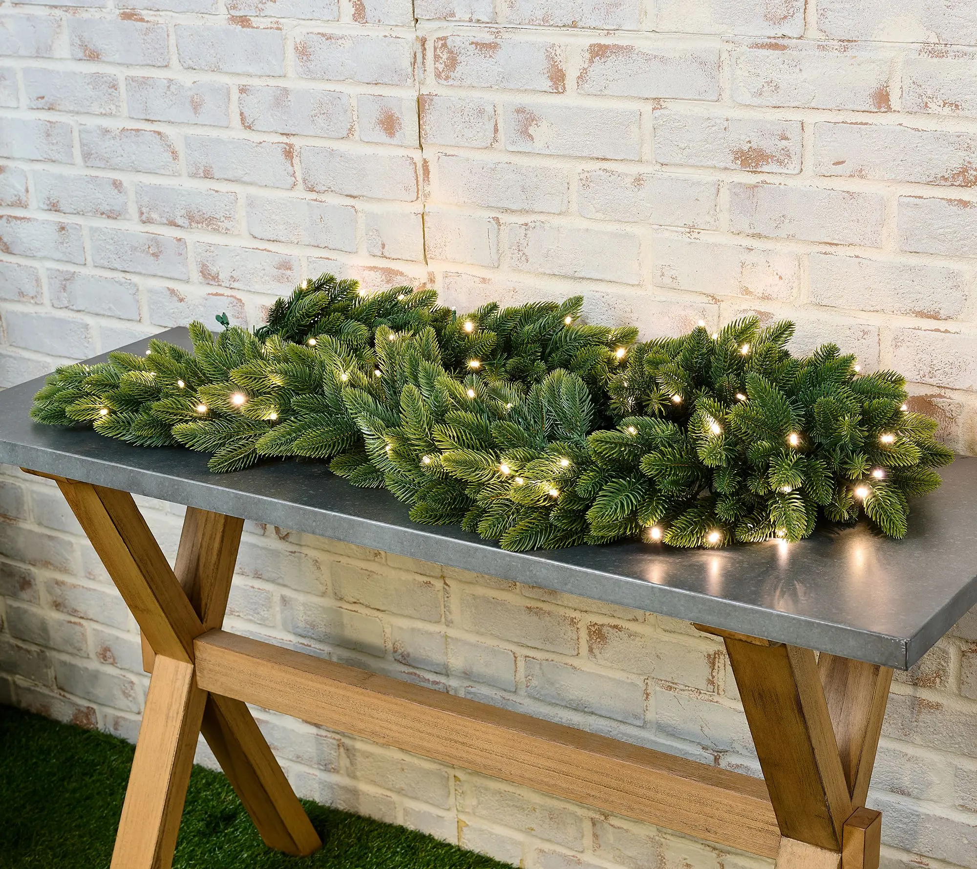 QVC Bethlehem Lights Grand Radiance 6' Lighted Garland - 3-in-1 LEDs Holiday LED Decoration