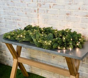 QVC Bethlehem Lights Grand Radiance 6' Lighted Garland - 3-in-1 LEDs Holiday LED Decoration