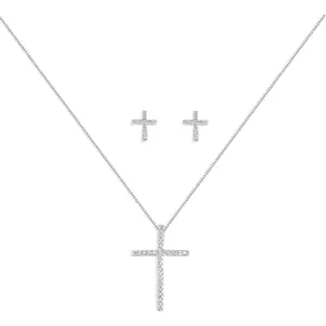 Strength & Faith Cross Necklace Set – Philippians 4:13