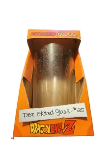 Dragon Ball Z Etched Glass - Intricate Design Inspired by the Beloved Series, Perfect for Collectors and Fans, Detailed and Artistic Drinkware