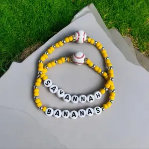 Savannah Bananas Beaded Baseball Bracelet Set