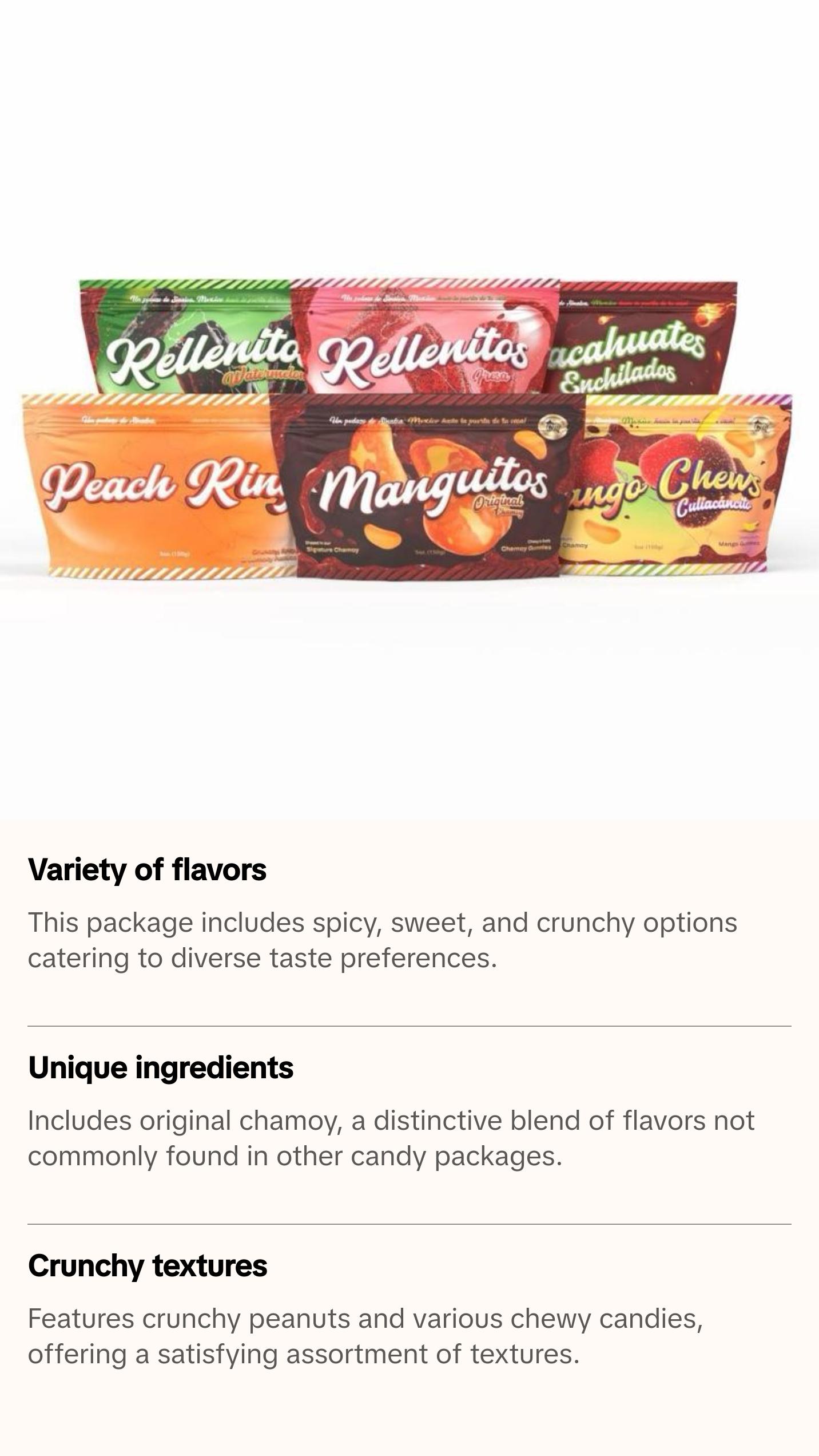 Paquete Culiacan candy bundle