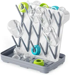 Vertical Bottle Drying Rack with 20 Hooks