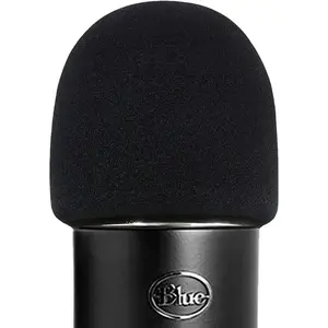 Windscreen For Foam-Also Fits Other Large Microphones Such as MXL, Audio Technica and More-Quality Sponge Material to Act as a Pop Filter For Mic (Black)