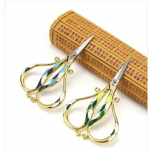 1Pc Colored Bottle Scissors Vintage Stainless Steel Handmade Art Scissors Office Students Small Scissors Tailor Thread Scissors
