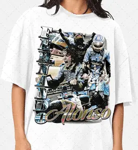 Limited Fernando Alonso 90s Graphic Tee, Formula One Gifts For Woman and Man Unisex T-Shirt