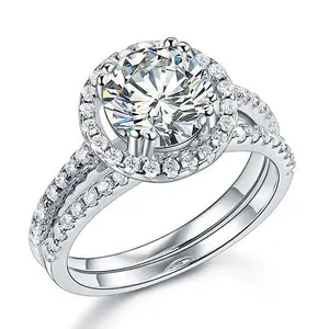2 Carat Round Cut Halo Ring