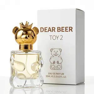 Golden Teddy Bear Perfume for Women, 30ml Eau de Parfum, Luxury Cute Bear Bottle, Long-Lasting Elegant Fragrance, Gift for Her, Daily Wear Perfume outdoorfun