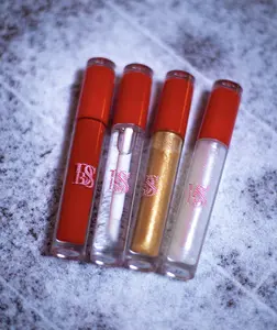 Holly Jolly Gold Glitter Lipgloss - Cosmetic Glossy Makeup