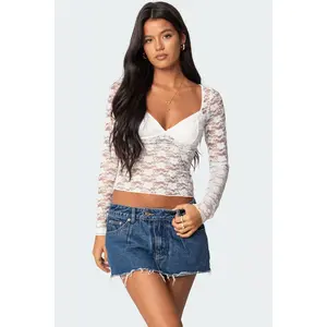 Mykonos Sheer Lace Top