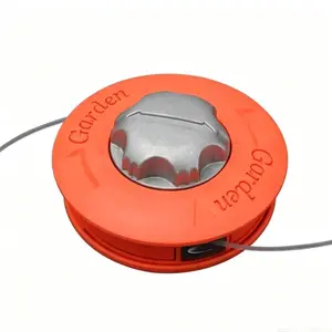 Weed trimmer head; replacement head for a thin-line trimmer; universal diagonal-cut lawn trimmer accessory; lawn trimmer head hole diameter grass trimmer accessory weeding wheel