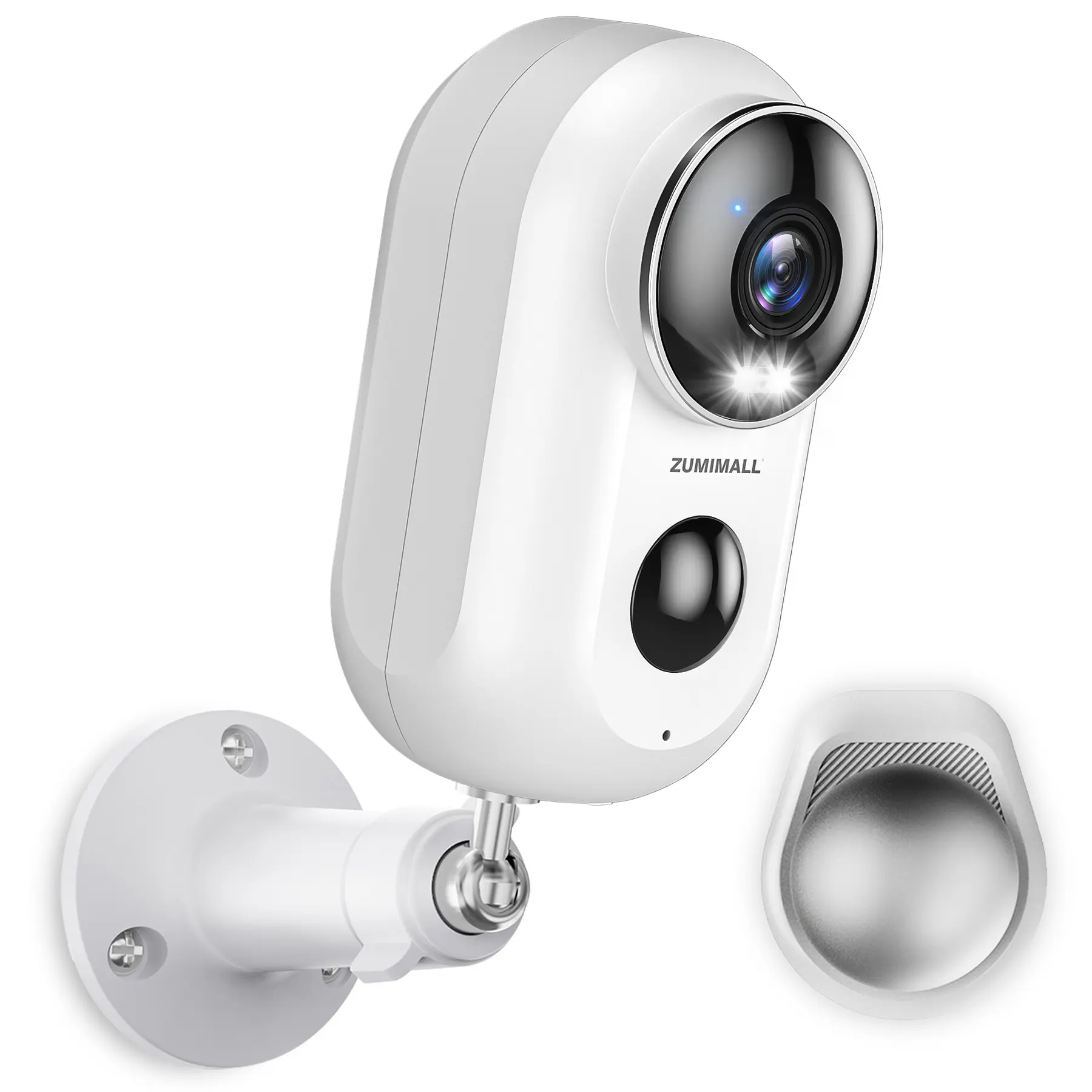 ZUMIMALL Security Cameras Wireless Outdoor with Magnetic Mount, 2K Outdoor Camera Wireless Battery Powered, 2.4G WiFi Cameras for Home Security Indoor,3MP Color Night Vision/Siren/PIR/AI/Cloud/Alexa