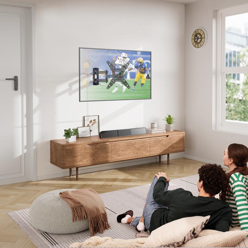 Pipishell Full Motion TV Monitor Wall Mount Bracket Articulating Arms Swivel Tilt Extension Rotation for Most 13-42 Inch LED LCD Flat Curved Screen TVs & Monitors, Max VESA 200x200mm up to 44lbs