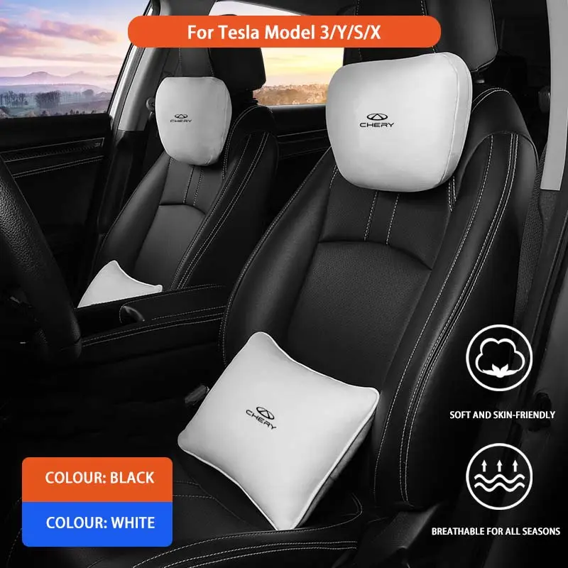 Car Neck Pillow Seat Headrest Lumbar Spine Protectio For NEW CHERY TIGGO 2 7 8 9 PRO FX EV X1 Omoda 8 6 5 Accessories 2024 Key