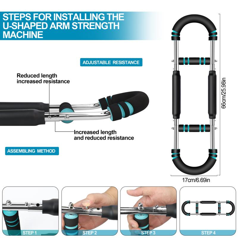 FlexGrip Adjustable Arm & Chest Trainer - Portable Spring Resistance Workout Equipment for Home Gym & Travel Men Women 60-100lbs Adjustable Weight U-Shaped Arm Strength Machine Full Suspension Electric Fat Tire Bike Bluetooth Voice Changer Mixer USB Recha