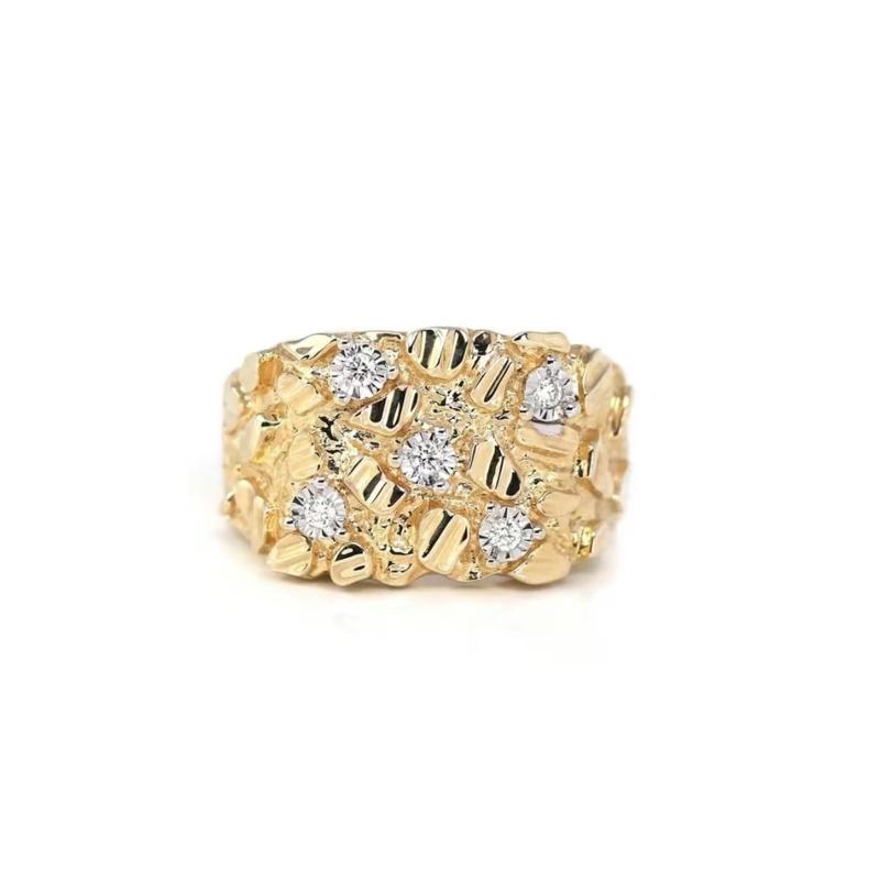 14k Gold Plated Nugget Ring (D)