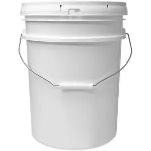 5 Gallon Bucket with Airtight Lid| Made in USA| Food Grade| Heavy-Duty Premium HPDE Plastic| Durable 90 Mil All Purpose Pail| Easy Stack and Store| BPA Free| 1 Count