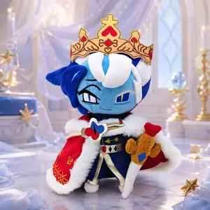 Shadow Milk Cookie Plush Doll, 30cm Blue Crown Game Character Stuffed Animal, Soft Plushie Collectible Toy, Fantasy Cookie Plush Gift for Fans, Room Display