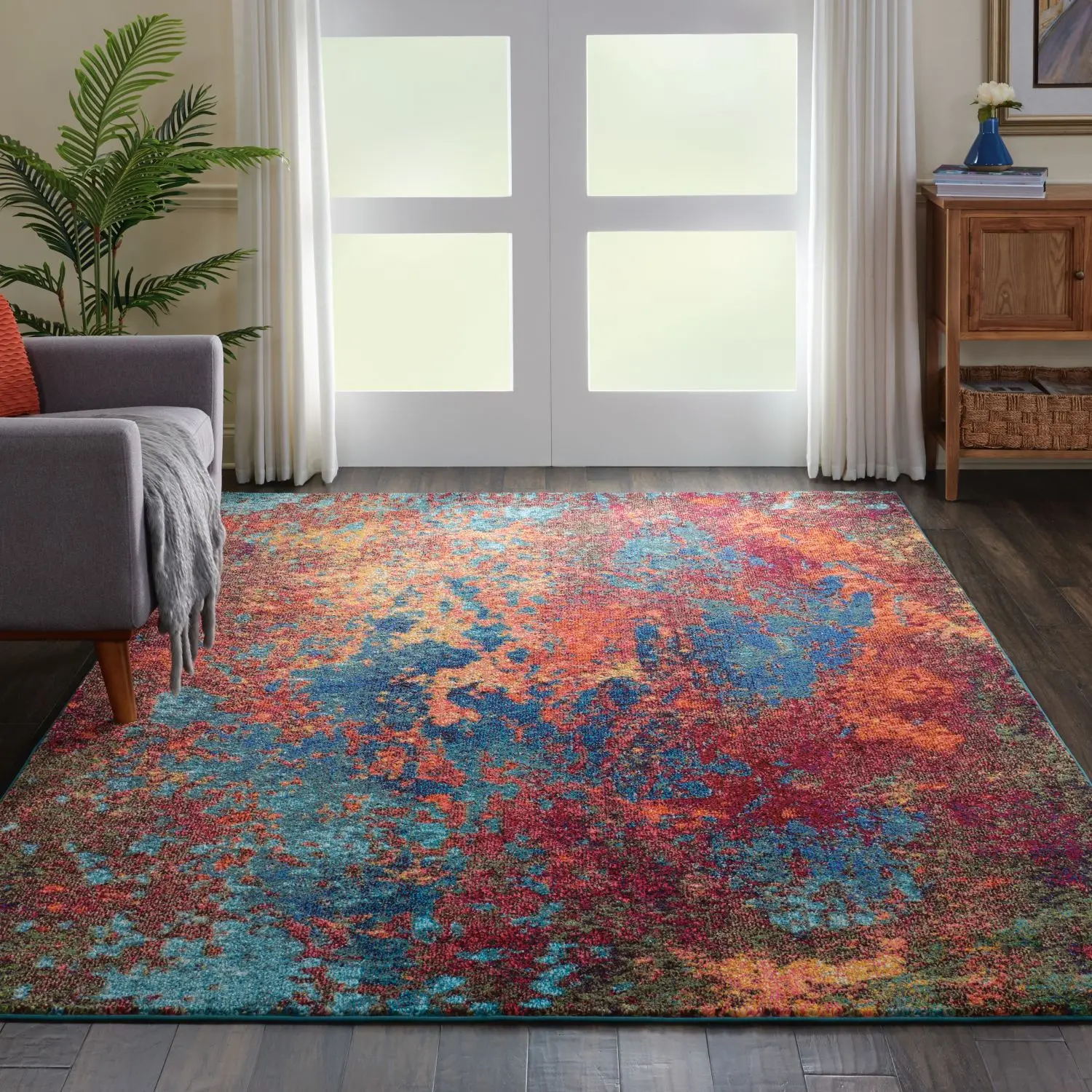 Nourison Celestial Atlantic Modern Abstract Indoor Rug, Durable Option for Living Room Spaces, Modern Abstract Rug, Rugs For Living Room