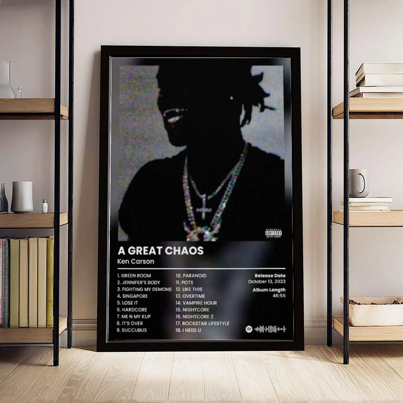 Ken Carson A Great Chaos Art Print Poster – Rap-Inspired Wall Art, Gift for Boys, Dorm & Chill Room Decor, Wall Decoration
