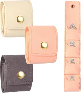 Mini Travel Jewelry Bag – Velvet Lined Foldable Organizer with Secure Metal Snap Closure