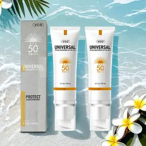 VGO Tinted Sunscreen for Face SPF 50, Hydrating Sun Essence Face Sunscreen Leaves No Sticky Feeling Sunscreen 50ml / 1.7oz