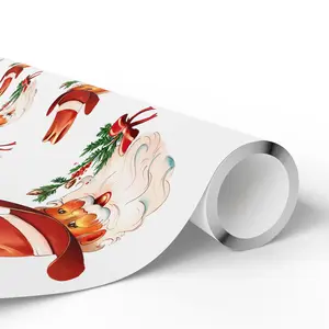 Cowboy Santa Western Wrapping Paper for Holiday Gifts