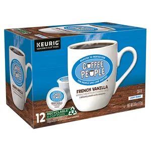 Coffee People French Vanilla Coffee - Keurig K-Cup Pods - Light Roast Coffee - Flavored Coffee