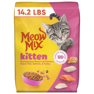 Meow Mix Kitten Li’l Nibbles Dry Cat Food for Kittens, 3.15 lb. Bag