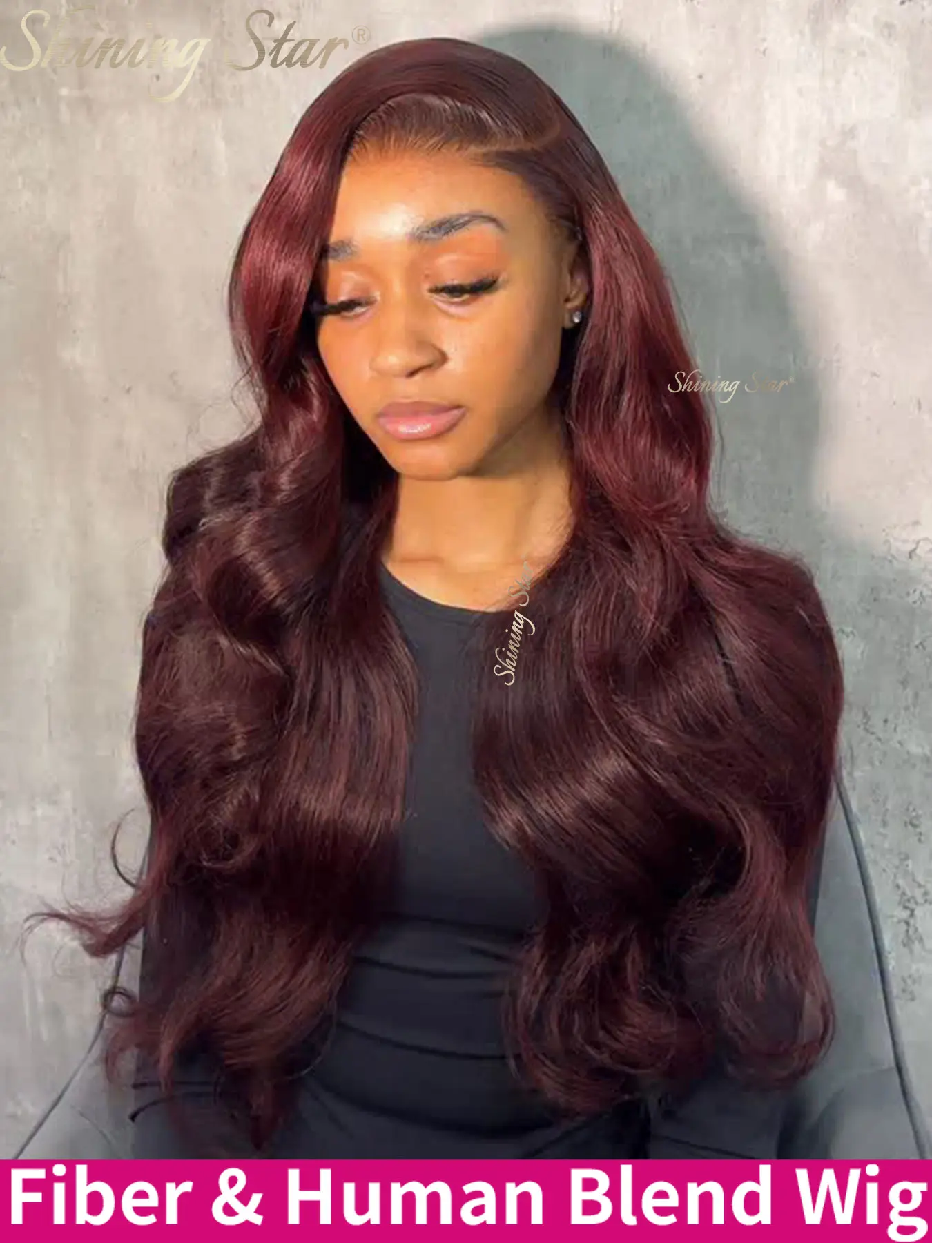 【Blend】Cherry Red burgundy 13X6 Lace Frontal Human Hair Wigs 180 Density 13X4 Lace Frontal Wig Brazilian 9X6 Wear And Go Glueless Lace Front Wigs For Women Body Wave