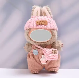 Labu Doll Clothes Set -Stylish 17cm Labu Clothes & Accessories Bundle,Premium Fabric with Miniature Accessories for bubu Doll Collection Costume doll heels