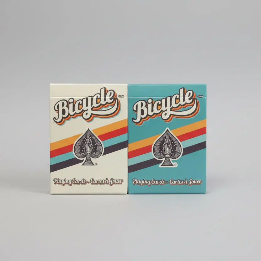 Bicycle Playing Cards 808 Vintage 1980s Themed Collectibles - Brown & Red Editions, Game Cards with Retro Vibe and Smooth Finish, Card Decks