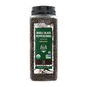 Soeos Organic Black Peppercorns, 18oz (Pack of 1), Non-GMO, Kosher, Packed to Keep Peppers Fresh, Peppercorn for Grinder Refill, Whole Peppercorns Flavor Spice Taffy
