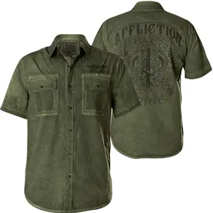 Affliction Men's Button Down Shirt Thrutch Woven