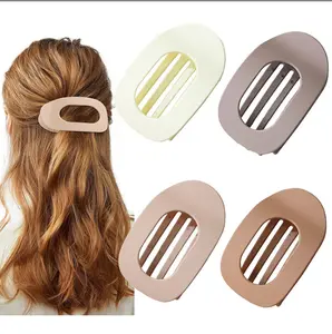 Basic Style Matte Hair Claw Set - Leopard Print Shark Clip + Duck Bill Clip, Seamless Hair Accessories for Back of Head Claw Clips Synthetic Claw Clip Claw Clips Clawgrip